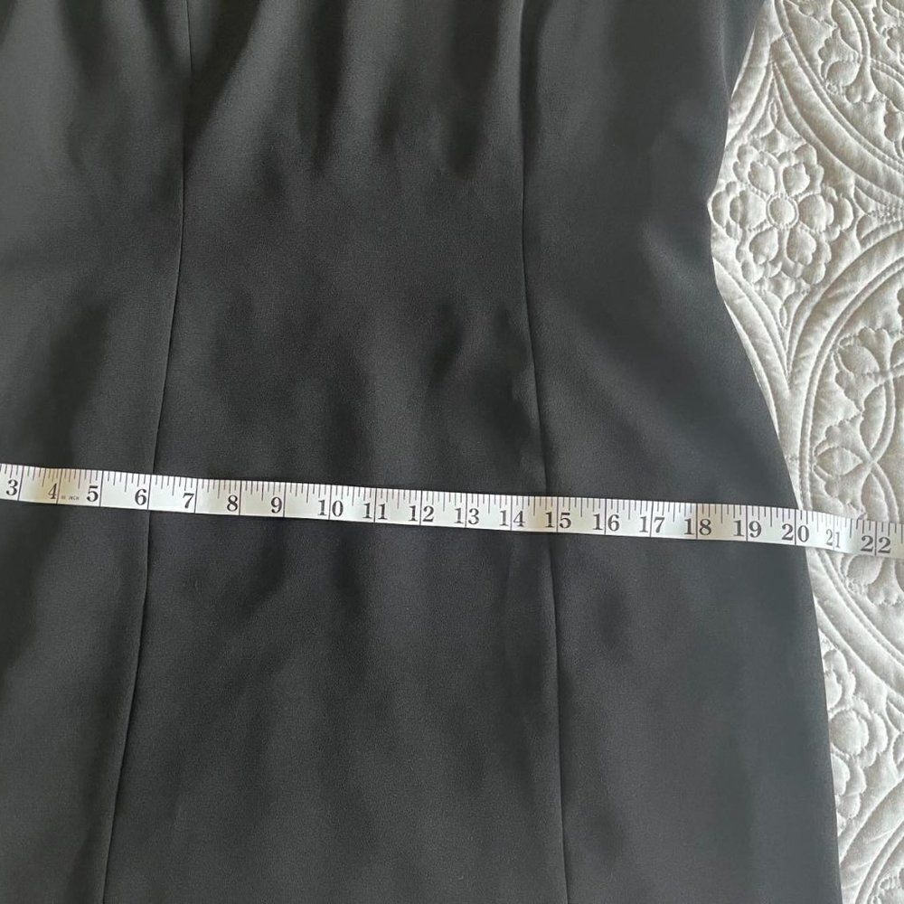 DONNA MORGAN black Beaded Lined Short Sleeve dress size 12P - Picture 11 of 16